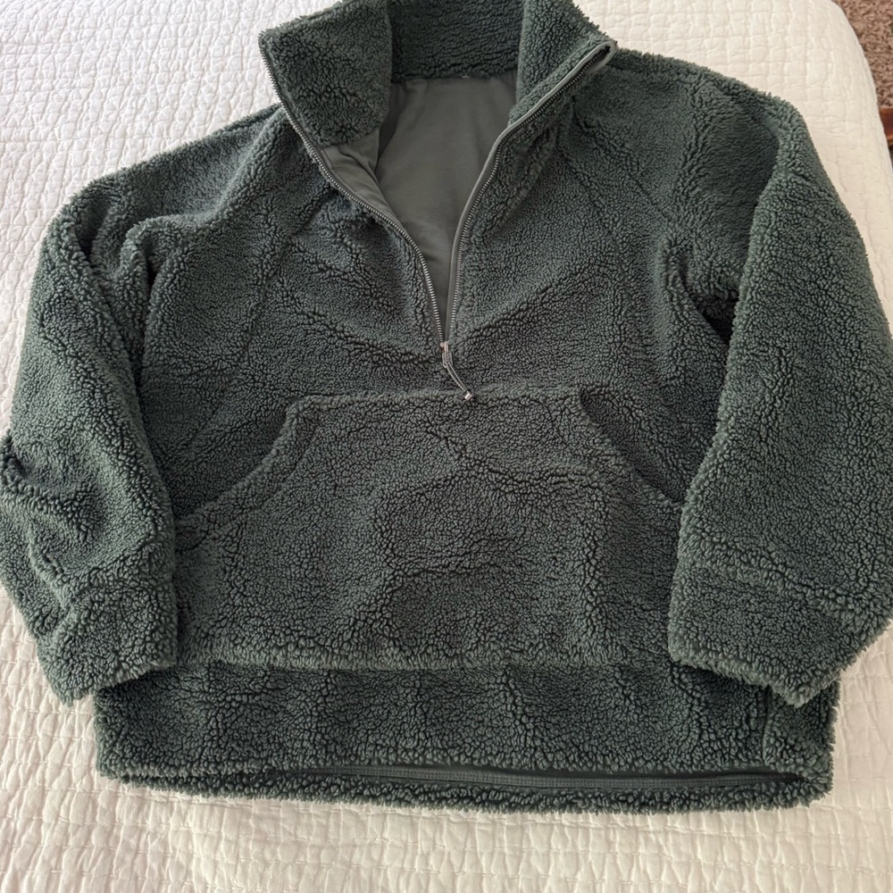 lululemon athletica Green Fleece Sweater